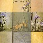 Iris Canvas Paintings - Iris Nine Patch I